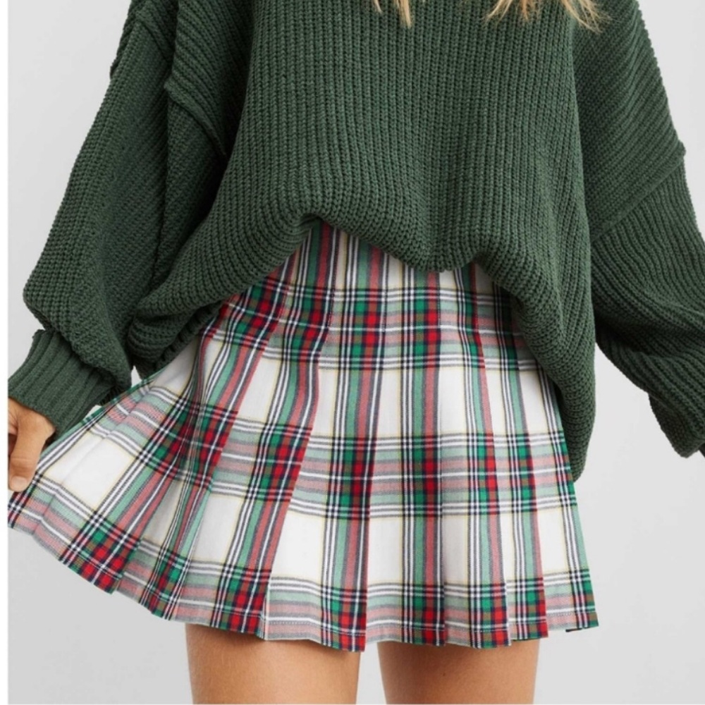 Aerie - Plaid Pleated Mini Skirt